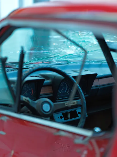 A car wreck as a piece of art